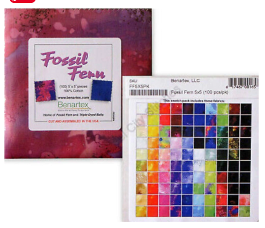 Charm Pack - Benartex Fosil Fern 100 pk