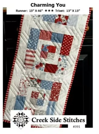 Charming You Runner and Trivet kit Blue