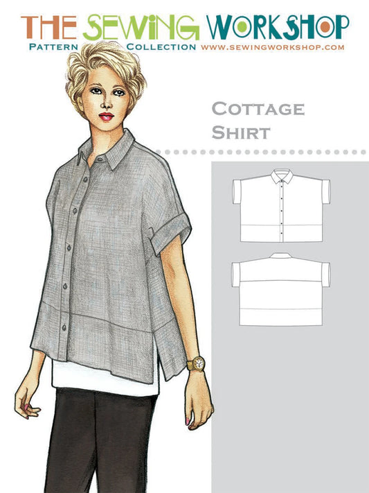 Cottage Shirt Pattern by The Sewing Workshop - sizes XS to XXL