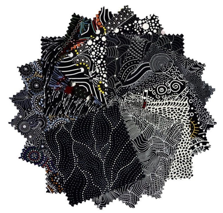 M & S Textiles Australia: Dreamtime Multi Colors 10" Squares
