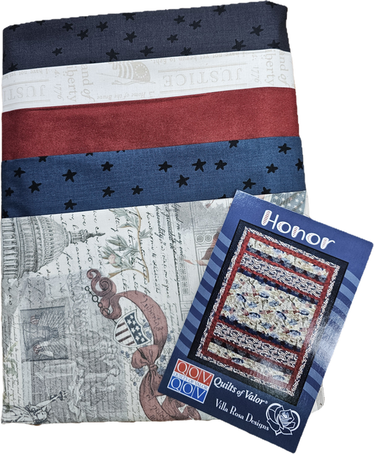 Patriotic Quilt Kit using Villa Rosa Honor Pattern
