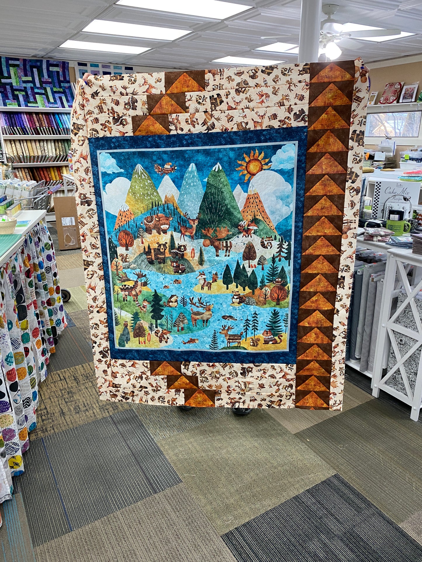 Bearsville - Darling forest animal fabric panel