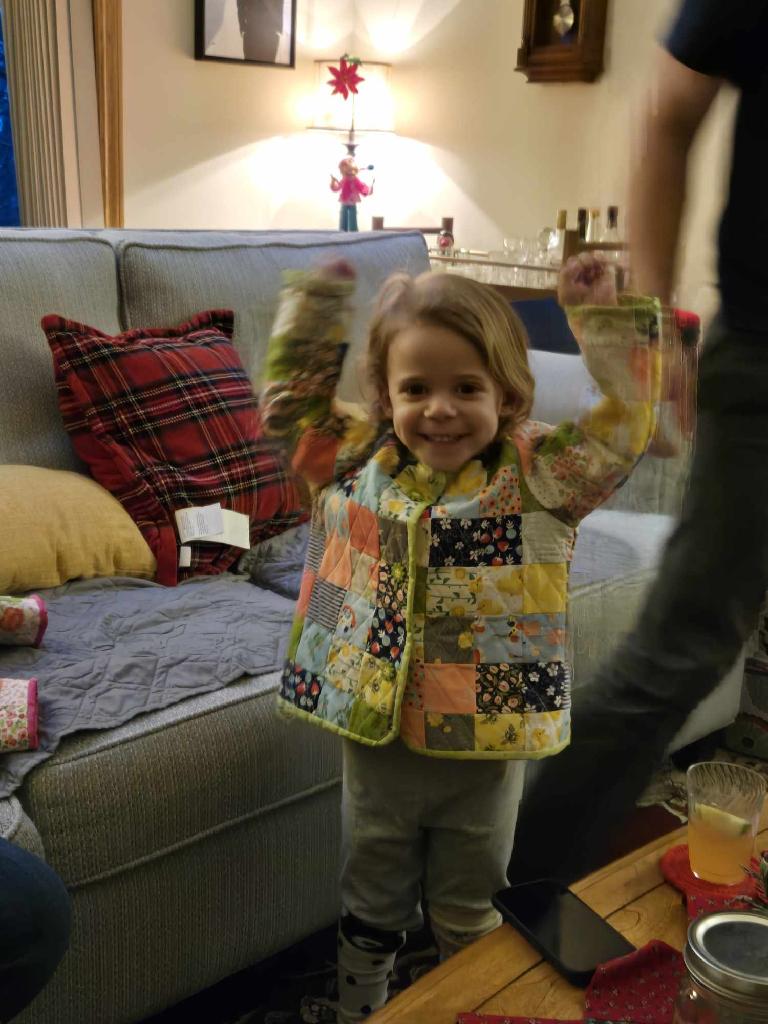 Tic Tac Toe Children's patchwork jacket pattern