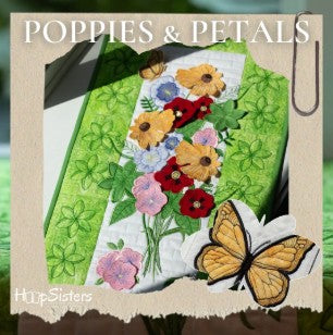 Poppies & Petals Dimensional Machine Embroidery hands on class - Friday, Nov 7th, 10 am - 3 pm
