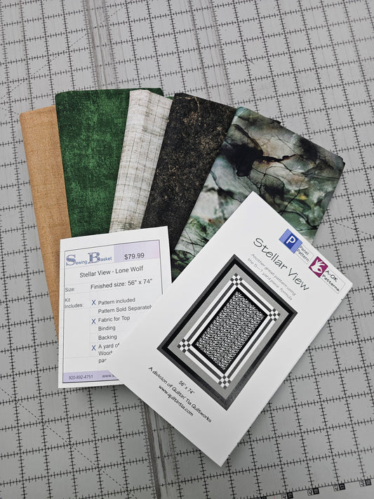Lone Wolf Quilt Kit - Stellar View pattern