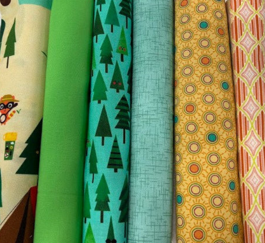 Simply 6 - Half Yard Bundle: Camping, Trees, and Sunshine