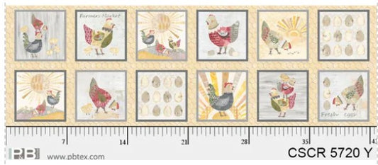 P&B Textiles - Chicken Scratch 13.5" x 44" panel