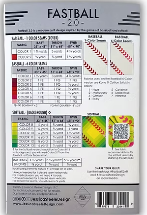 Fastball 2.0 Quilt Kit - Available in White or Softball Yellow