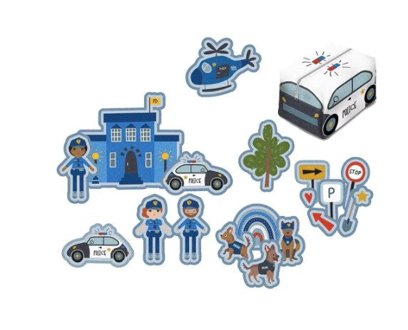 Riley Blake - It Takes A Village Felt Panel, medical, firefighters, police