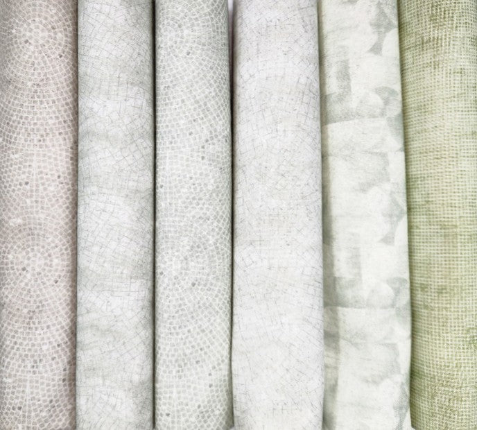 Simply 6 - Half Yard Bundle: Tone on Tone: Gray & Green