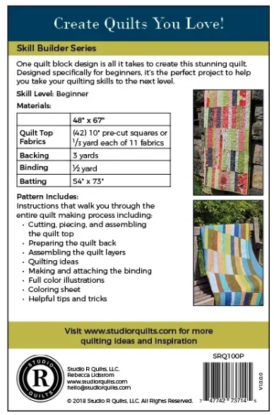 High Rise quilt pattern - great for 10" squares or Moda Layer Cakes