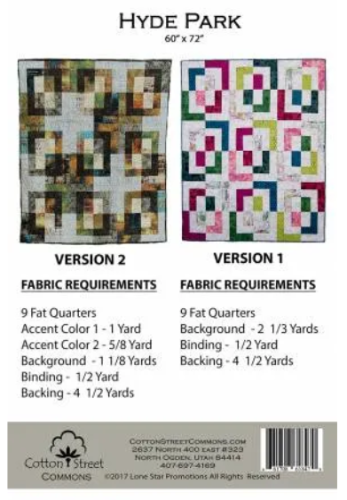 Hyde Park Quilt Pattern