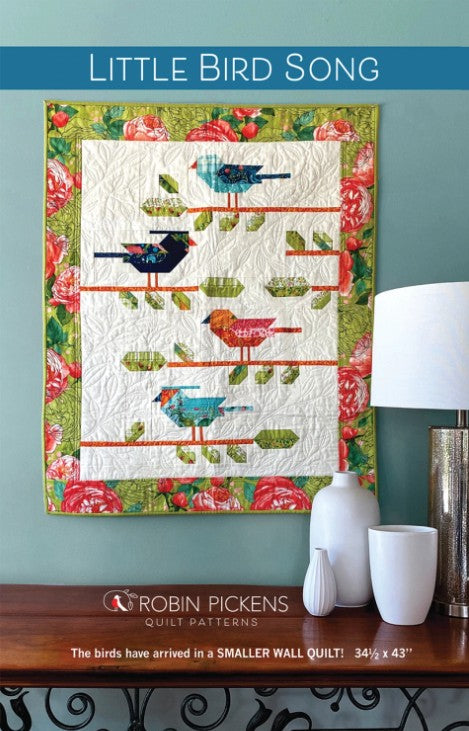 Little Bird Song - small quilt pattern - 34"x43"- makes a great wall hanging!