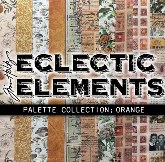 Tim Holtz orange palette quilt kit including the Skipping Squares pattern - 51" x 68"