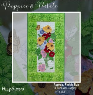 Poppies & Petals Dimensional Machine Embroidery hands on class - Friday, Nov 7th, 10 am - 3 pm