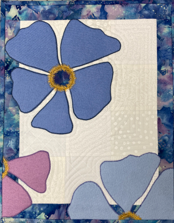 Create as You Go Machine Appliqué with Wool: Periwinks - Wishlist Deposit