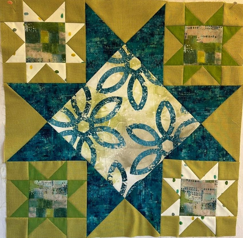 Starry Night Mystery Five-0 Mini Quilt pattern - Downloadable