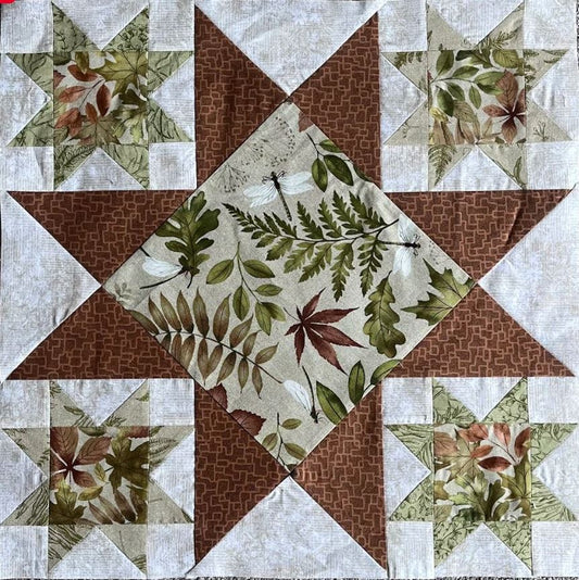 Starry Night Mystery Five-0 Mini Quilt pattern - Downloadable