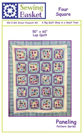 Pattern- Four Square Quilt Pattern-runner & topper!