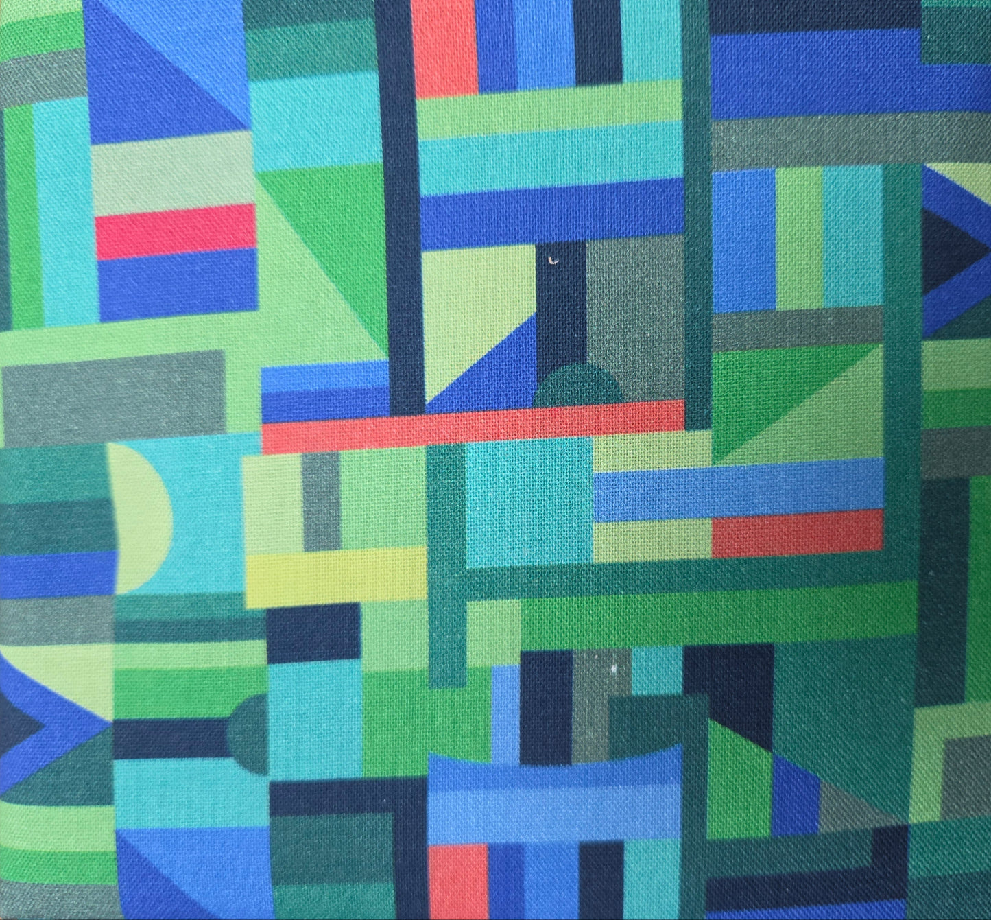 1 Yard Fun Bindings - Blue & Green Geometric