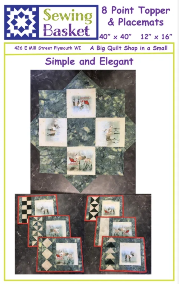 8 Point Star Topper and Place Mats Pattern - downloadable