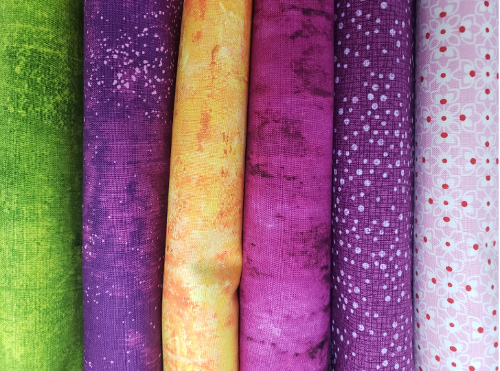 6 Pack - 1/2 yards & FREE pattern  - bright blenders!