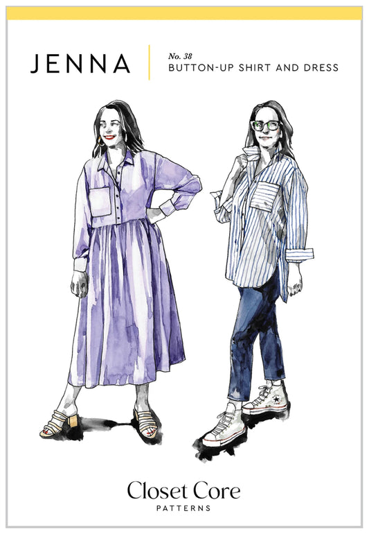 Jenna Button Up Shirt and Dress - Closet Core Patterns
