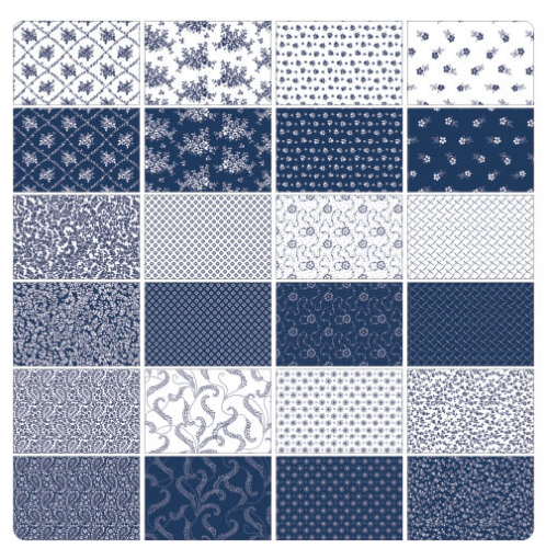 Charm Pack - Benartex Traditions: Classic Keepsake - Blue