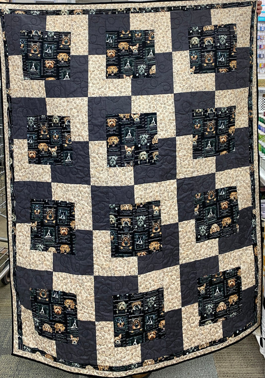 Town Square Quilt Kit - Dog Mug Shots -  How fun!