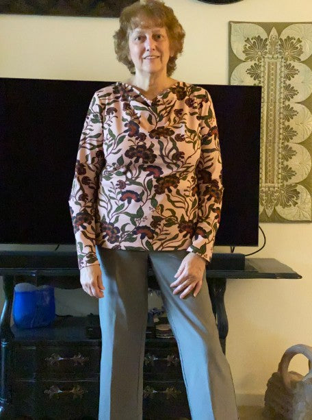 Easton Cowl-Neck Tee Pattern by Liesl + Co, Easy Sew Cowl Neck T Shirt Pattern