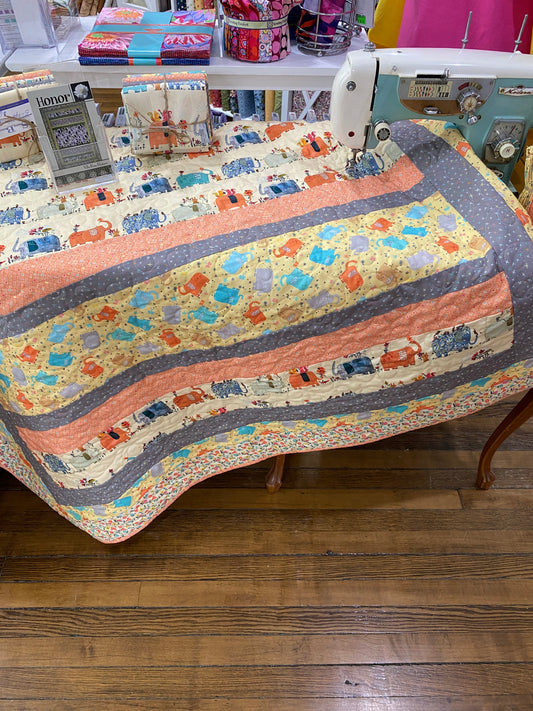 Elephant quilt kit - Sweet!