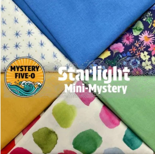M50 Fabric Bundles - flower splash blue