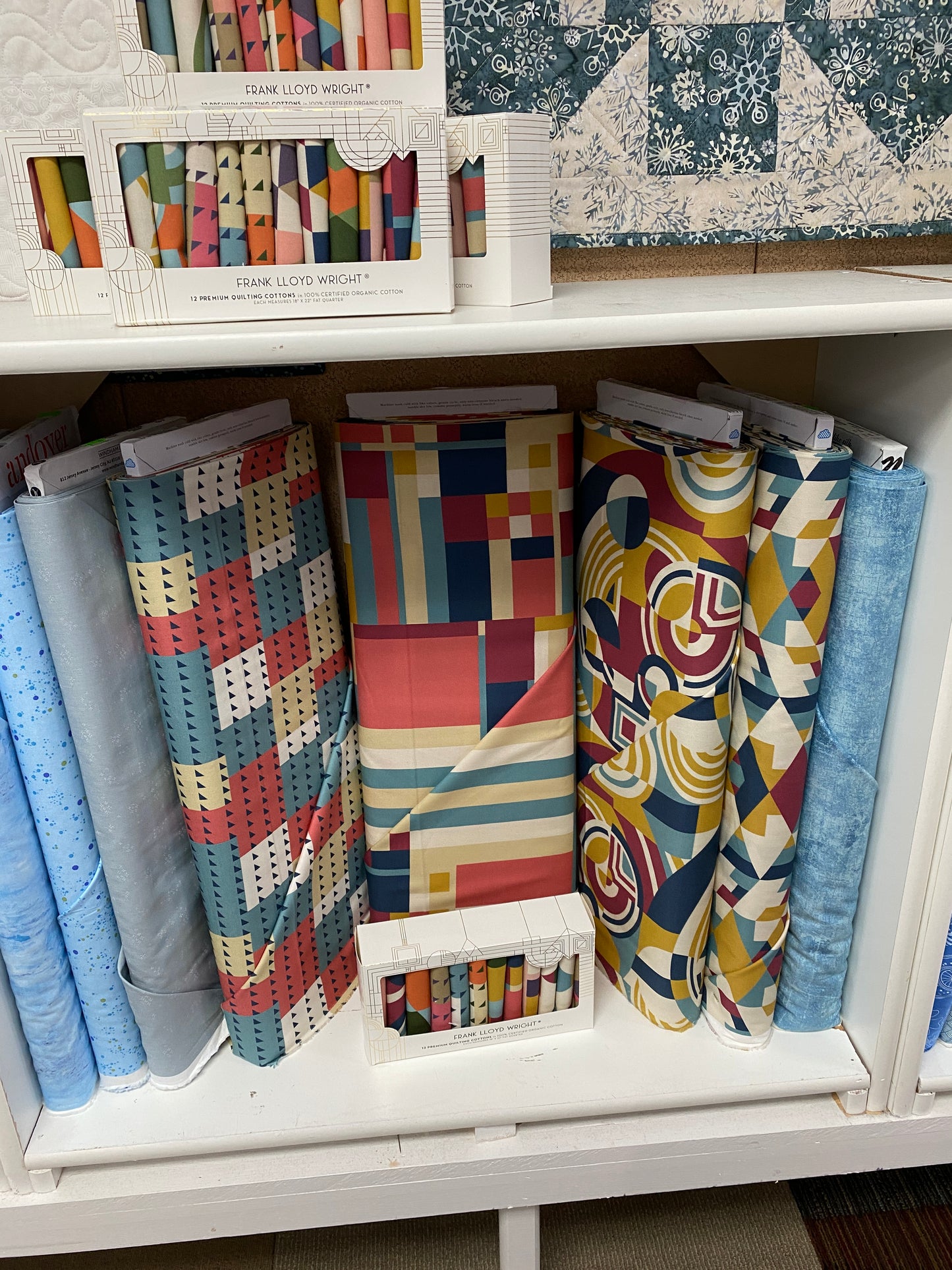 Raindrops Quilt Kit in Frank Lloyd Wright designed fabrics