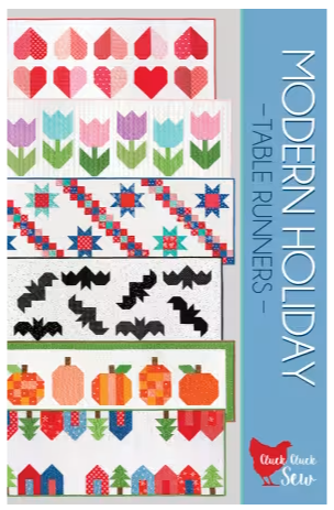 Modern Holiday Table Runner patterns by Cluck Cluck Sew