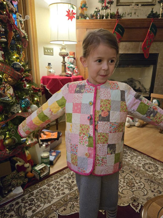 Tic Tac Toe Children's patchwork jacket pattern