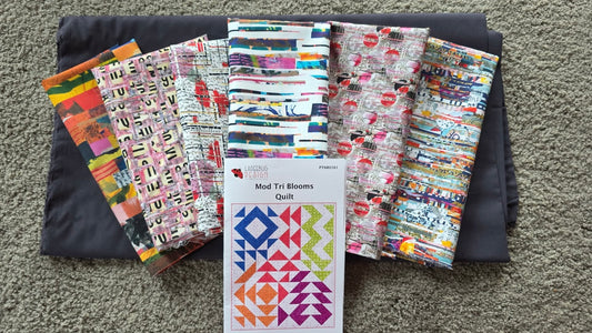 Mod Tri Blooms Quilt Kit and Pattern by LadeeBug Designs