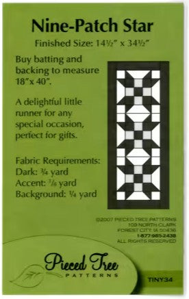 Nine Patch Star Table runner kit