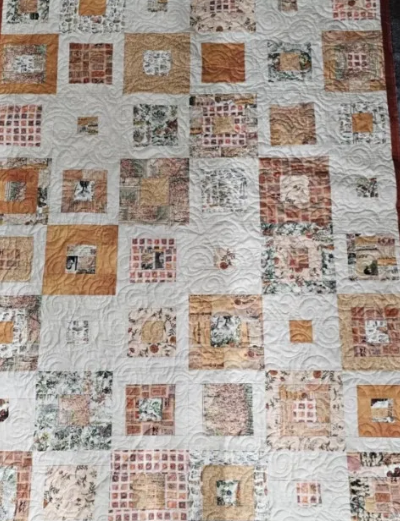 Skipping Squares quilt pattern - fat quarter friendly - finished size is 51"x68"
