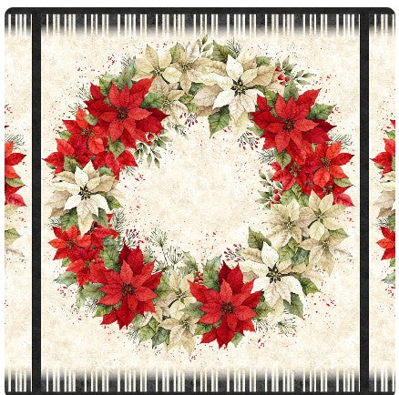 Poinsettia Radiance Panel by White Owl Textiles