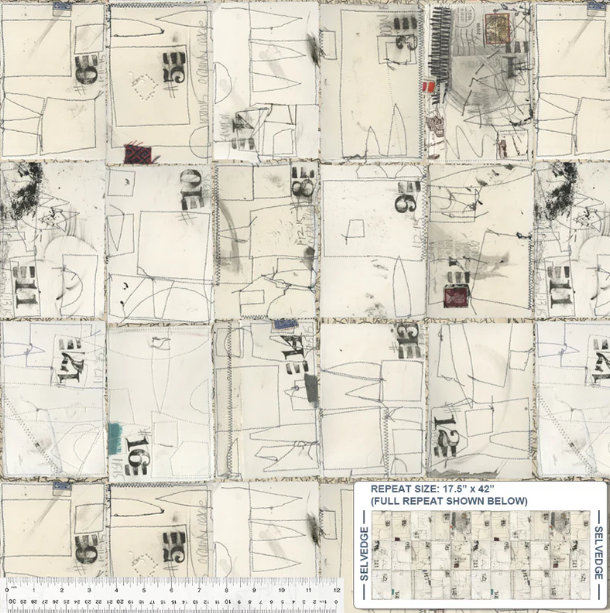 Random Thoughts fabric by Marcia Derse