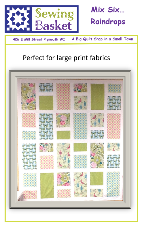 Raindrops - Mix Six Quilt Pattern - downloadable
