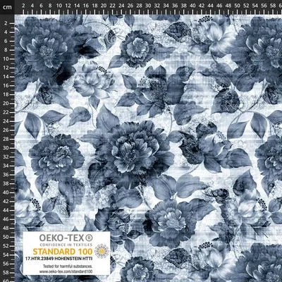 AVALANA Knit Jersey- Roses Blue