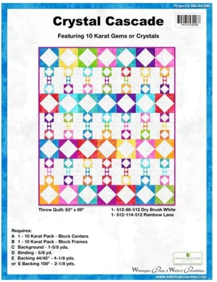 Crystal Cascade Quilt kit 63" x 69"