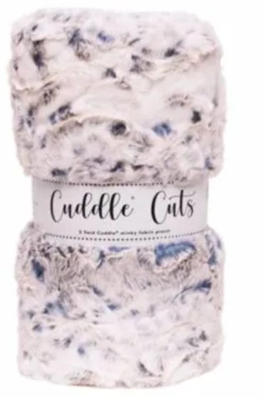 Snowy Owl navy- Cuddle fabric