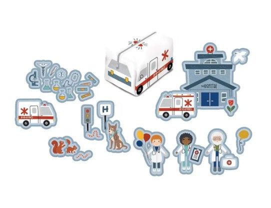 Riley Blake - It Takes A Village Felt Panel, medical, firefighters, police