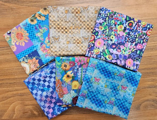 6 Fat Quarters - fun floral prints