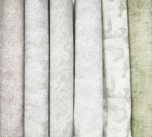 Simply 6 - Half Yard Bundle: Tone on Tone: Gray & Green
