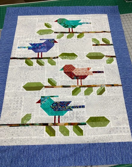 Little Bird Song quilted wall hanging Kit