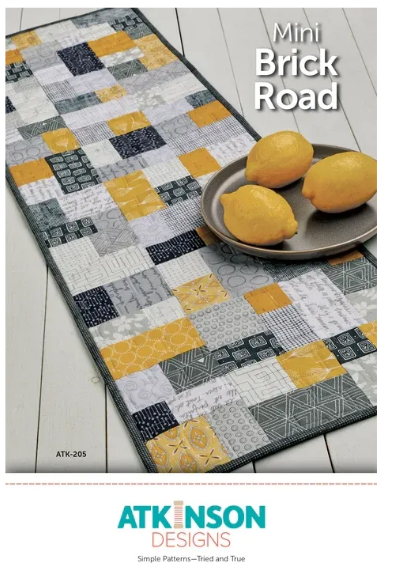 Atkinson Designs - Mini Brick Road Pattern - great for Runner, Place Mats, Doll Quilt