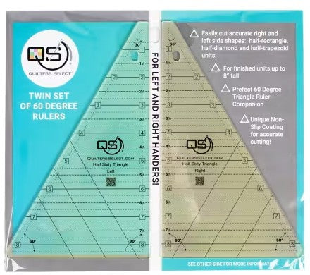60 Degree Half Triangle Ruler Set by Quilters Select